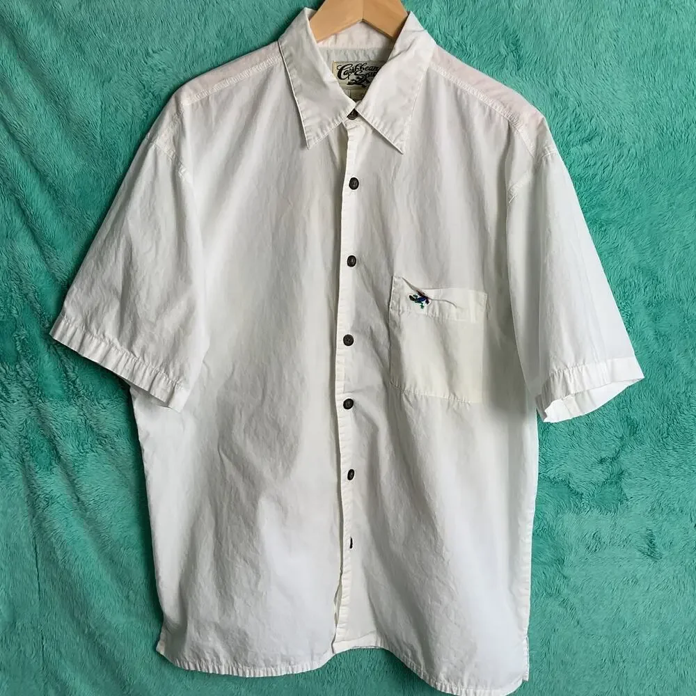 Caribbean Soul Mens Pure Cotton Button Up Casual Low Tide Lounge Large